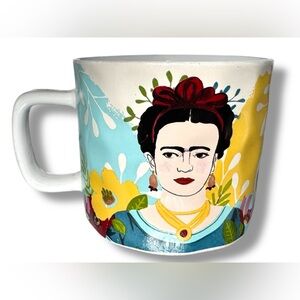 Prima Design FRIDA KAHLO Multi-Color Floral Ceramic Coffee Mug / Tea Cup